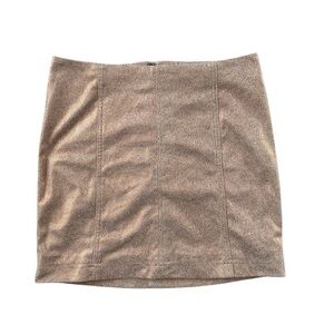 FREE PEOPLE Metallic Speckled Mini Skirt